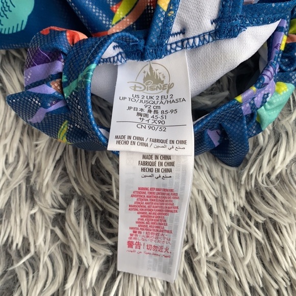 Disney Store Luca Ruffle Swimsuit for Girls Alberto Sea Monster Fish Blue Size 2 - Picture 8 of 10